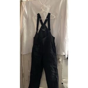 Black Bear Black Snow Bib Overalls / Insulated Ski Pants Size L